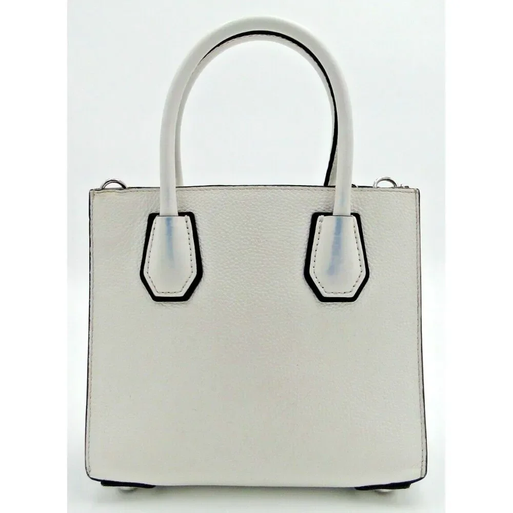 Michael Kors Mercer Medium Accordion Messenger‎  Retail Style In White & Black